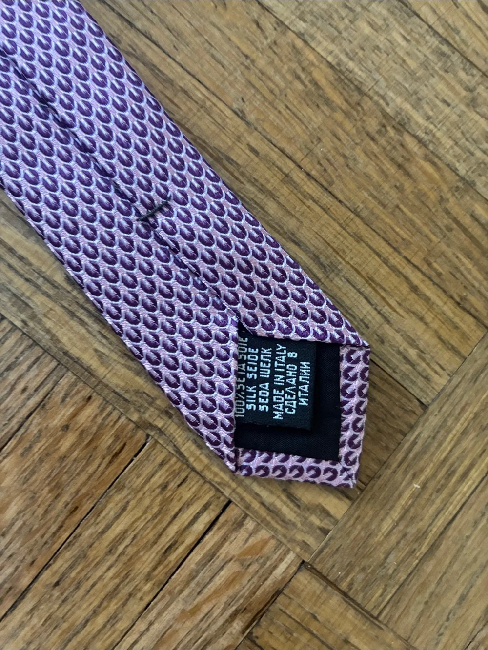 Boss Purple and Pink Patterned Men's Tie